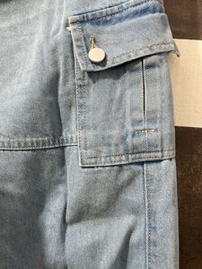 Light Wash Denim Cargo Joggers