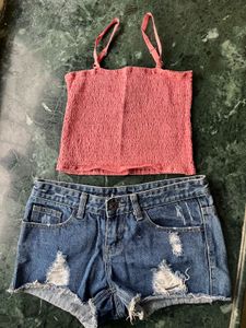 Hot pant & crop top