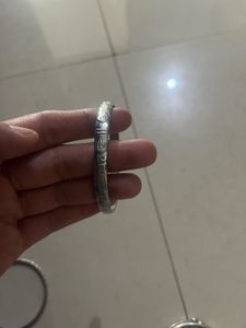 Two Silver Sikh Kada Bangle
