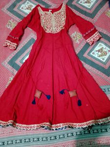 Elegant Red Ethnic Gown