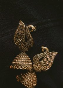 Peacock Jhumka Earrings