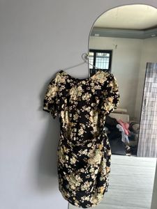 Floral Wrap Around Mini Dress
