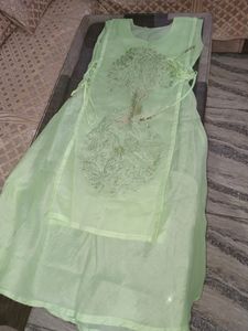 Green Georget A Shape Kurta
