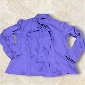 Tokyo Talkies Purple Casual Shirt