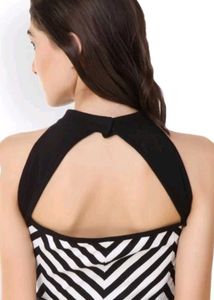 Striped Halter Crop Top