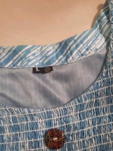 Blue &amp; White Dress with Shrug Brand New Fix Rate