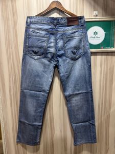 Emporio Armani Blue Straight Fit Jeans