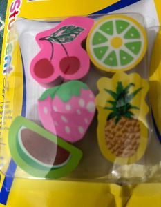 Fruit Shape Eraser For Kids Set of 5