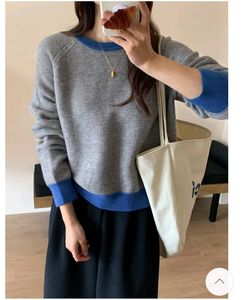 Stylish Grey Knit Sweater Top - M/L