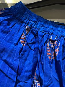 Royal Blue Printed Skirt From Jaipur
