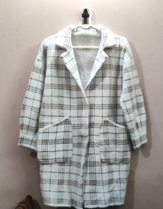 imported luxury women's plaid overcoat
