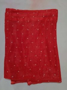 Red Embellished Dupatta