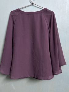 Mauve Embellished Geogette Top