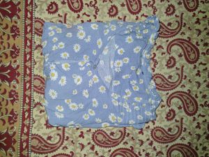 Daisy Print Long Sleeve Top