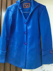 Blue Textured Jacket