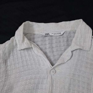 Zara Textured Camp Shirt