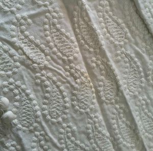 White Chikankari Cotton Kurta