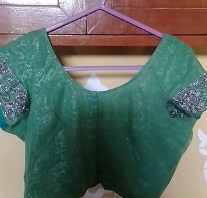 Green Embellished Sari