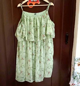 Light Green Frilled Dress