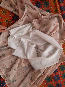 Floral Pink Mini Skirt With Freebie!
