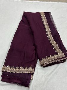 Elegant Purple Saree