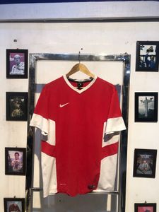 Vintage Nike Dri-FIT Soccer Jersey - Red & White