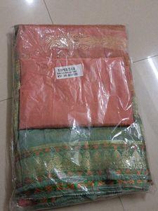 Silk Saree Set 2 - Green &amp; Prach