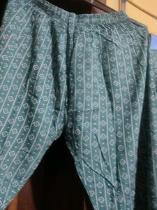 Green Printed Kurta Set
