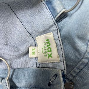 Denim Crop Bustier Top