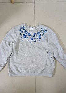 Macy&#39;s Karen scott blue Floral print sweatshirt