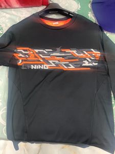 Black Active Wear T-shirt For Men