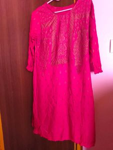 Pink Rayon Kurta