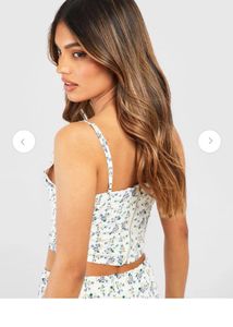 Floral Lace Trim Cami Top