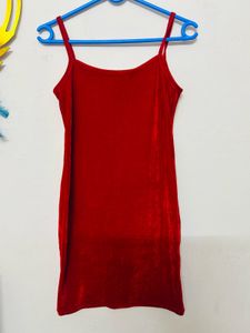 Red Velvet Mini Dress