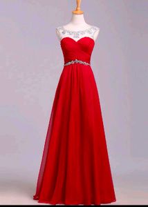 Red Georgette Embellished Gown