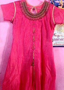 Pink Embellished Kurti