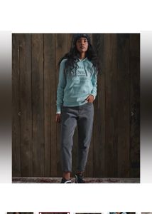 SUPERDRYBrand Embossed Hoodie with Kangaroo Pocket