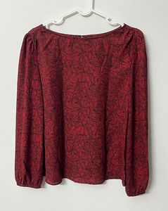 Puff Sleeved Burgundy top