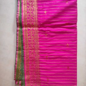 Pink &amp; Green Saree