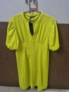 Tokyo Talkies Neon Green Skater Dress - L