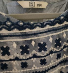 Blue Summery Tiedye Style Top