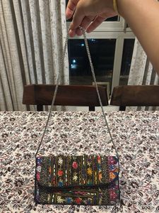 Boho Embroidered Clutch
