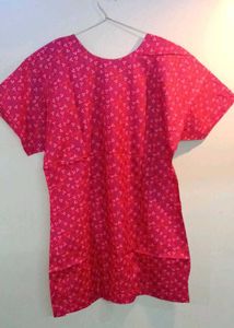 Pink Patterned Short Sleeve Top &amp; shor