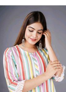 New Multicolour Lining Kurta