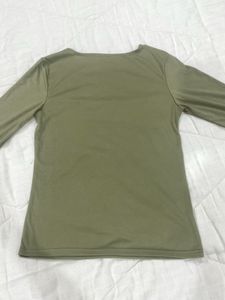 Muted Green Yoke Top