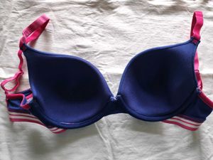 New Unused Stylish Sporty Blue &amp; Pink Bra