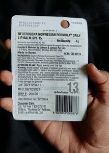 Neutrogena Norwegian Formula Daily Lip Balm SPF15 (4g)