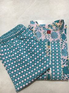 Brand New Cotton Kurti With Pant