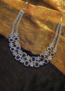 American Diamond Purple Necklace