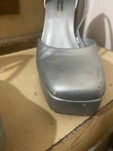 Silver Platform Heels
